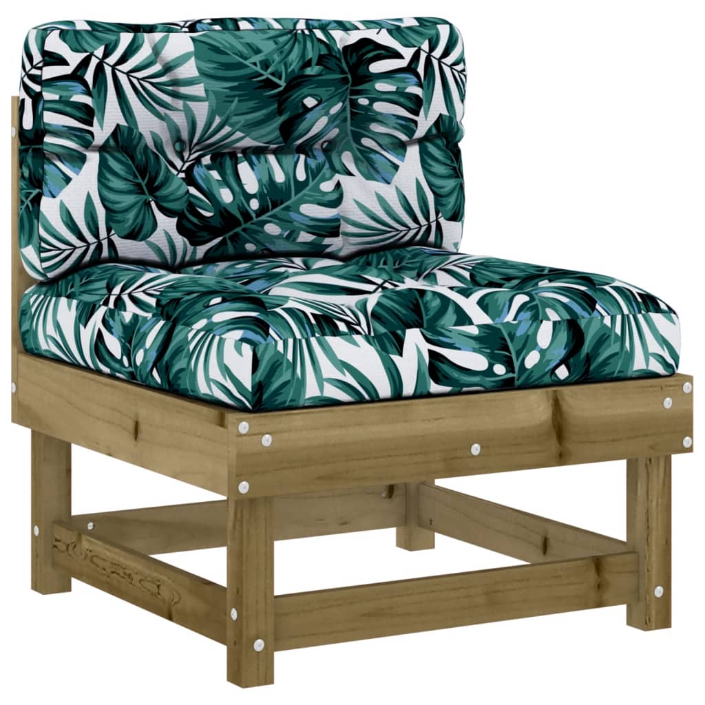 7-Tlg. Garten-Lounge-Set Mit Kissen Imprägniertes Kiefernholz