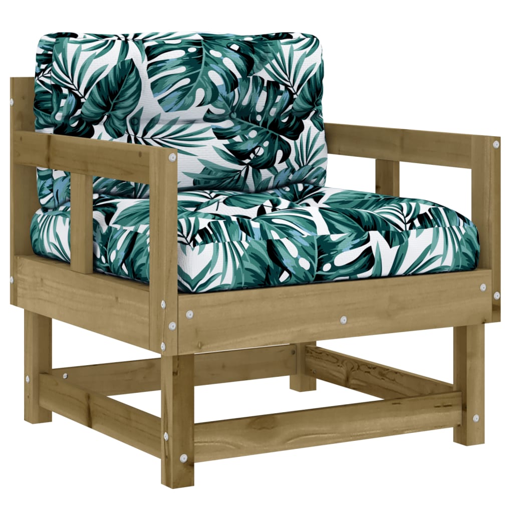 7-Tlg. Garten-Lounge-Set Mit Kissen Imprägniertes Kiefernholz