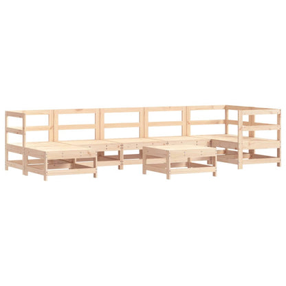 8-Tlg. Garten-Lounge-Set Mit Kissen Massivholz