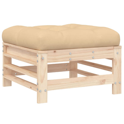 8-Tlg. Garten-Lounge-Set Mit Kissen Massivholz