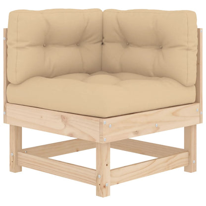 7-Tlg. Garten-Lounge-Set Mit Kissen Massivholz