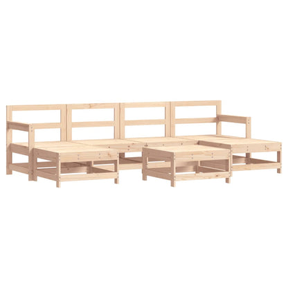 7-Tlg. Garten-Lounge-Set Mit Kissen Massivholz