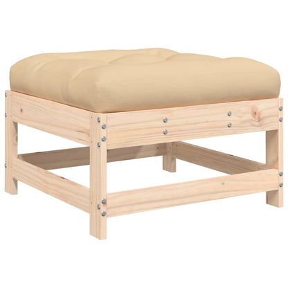 7-Tlg. Garten-Lounge-Set Mit Kissen Massivholz