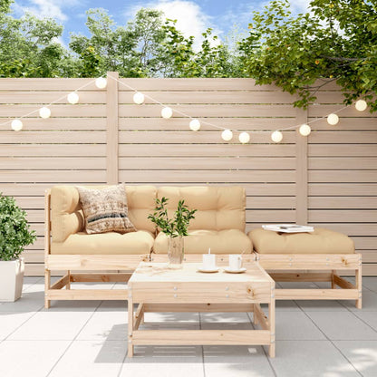 4-Tlg. Garten-Lounge-Set Mit Kissen Kiefernholz Imprägniert