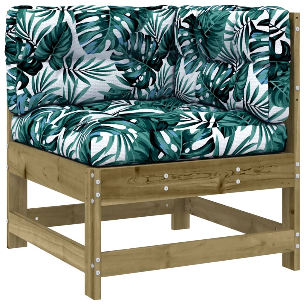 4-Tlg. Garten-Lounge-Set Mit Kissen Kiefernholz Imprägniert