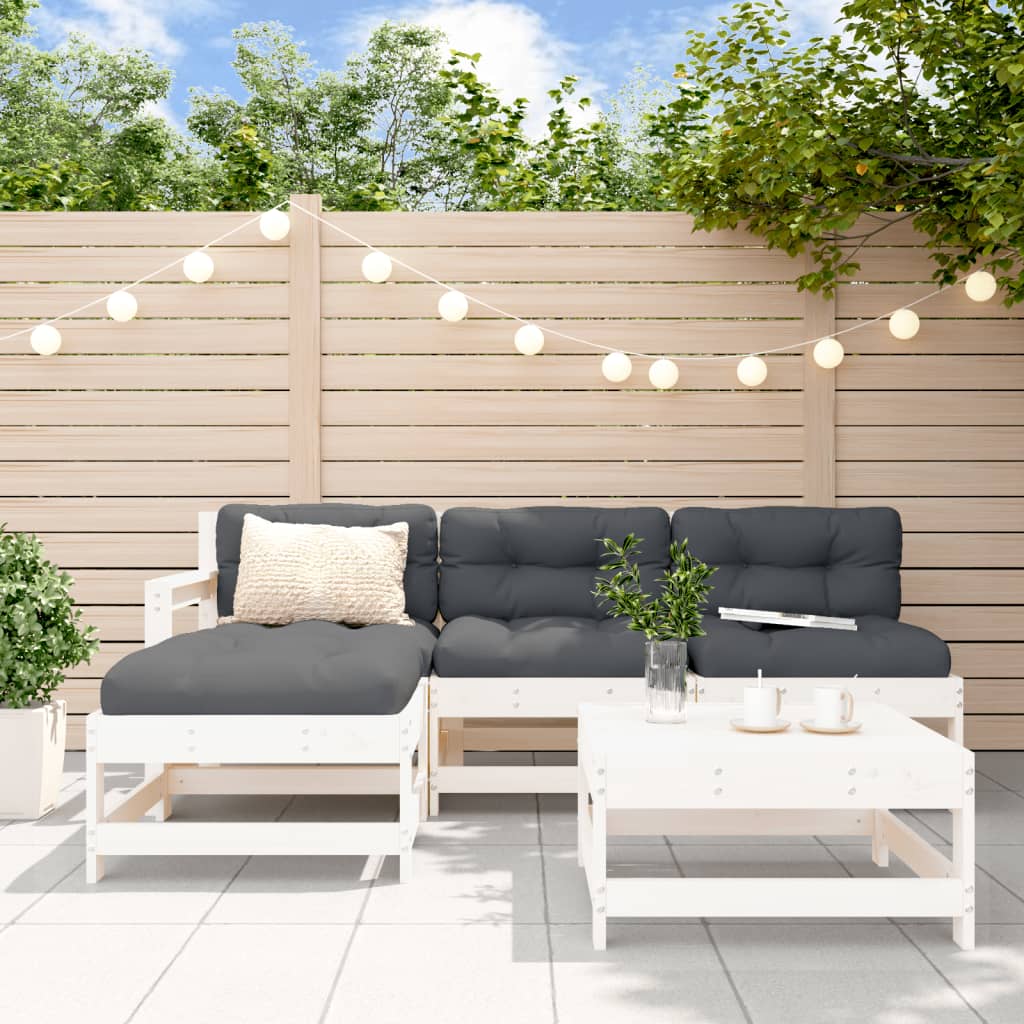 5-Tlg. Garten-Lounge-Set Mit Kissen Imprägniertes Kiefernholz