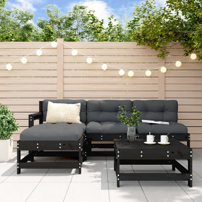 5-Tlg. Garten-Lounge-Set Mit Kissen Imprägniertes Kiefernholz