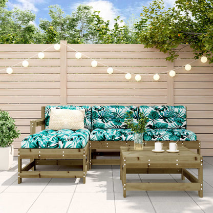 5-Tlg. Garten-Lounge-Set Mit Kissen Imprägniertes Kiefernholz