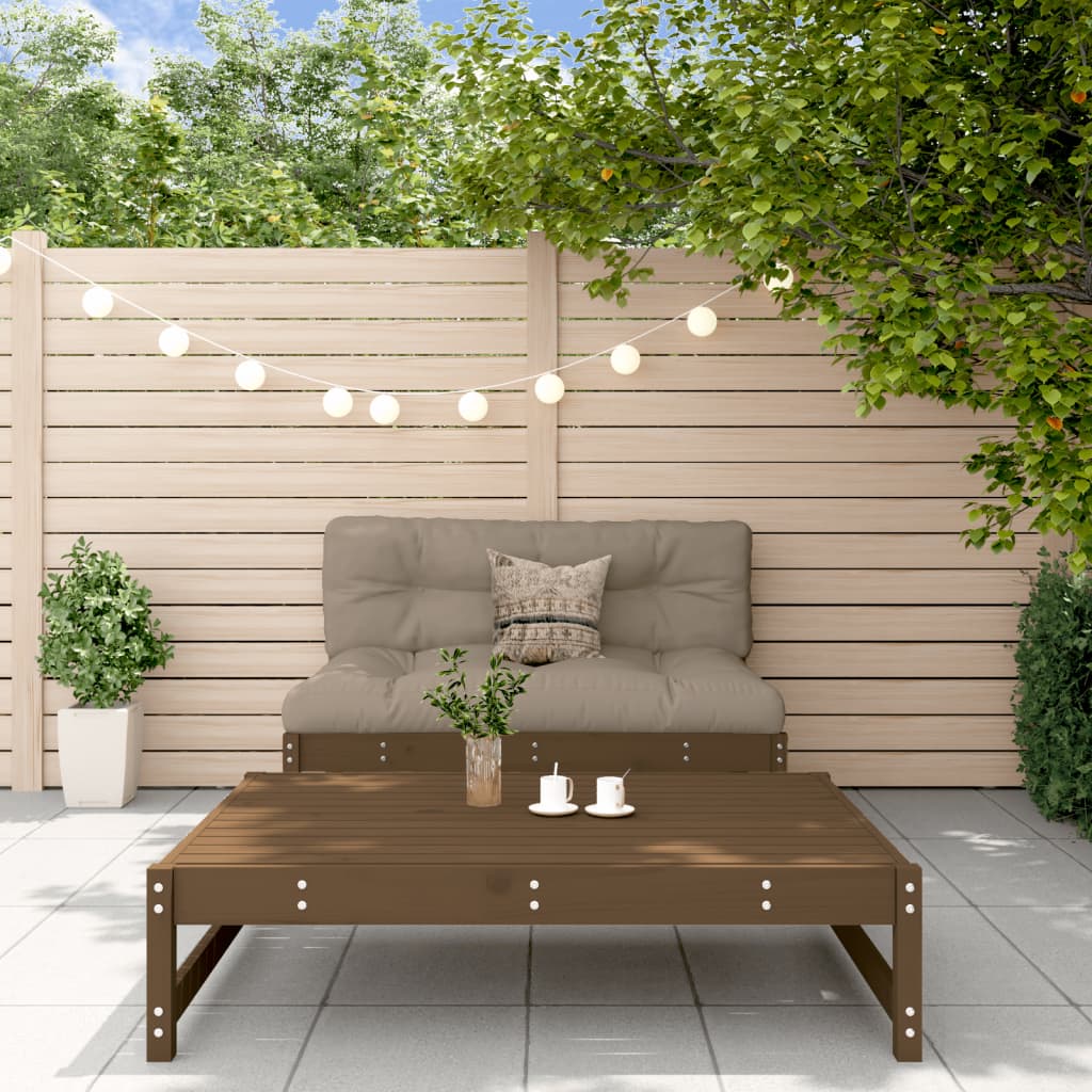 2-Tlg. Garten-Lounge-Set Mit Kissen Massivholz