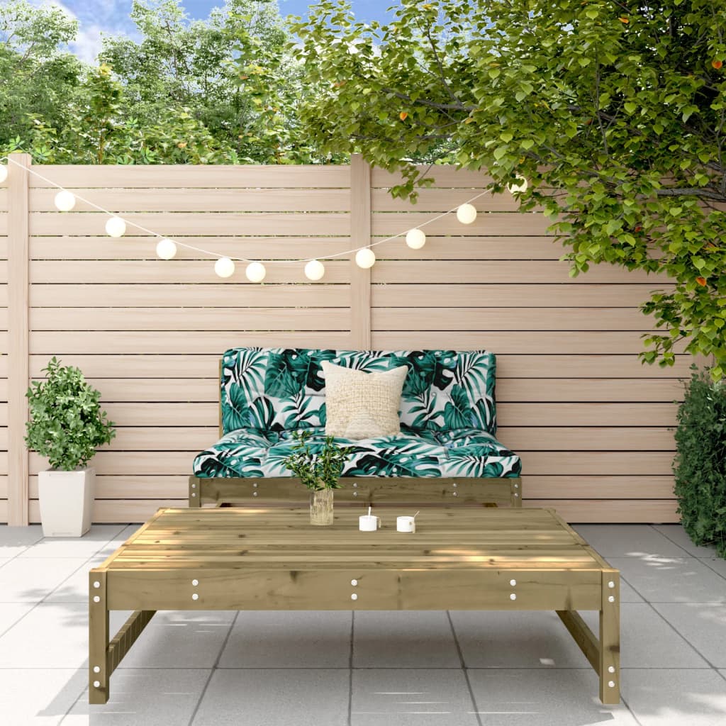 2-Tlg. Garten-Lounge-Set Mit Kissen Massivholz