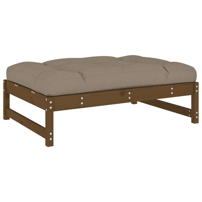 4-Tlg. Garten-Lounge-Set Mit Kissen Honigbraun Massivholz
