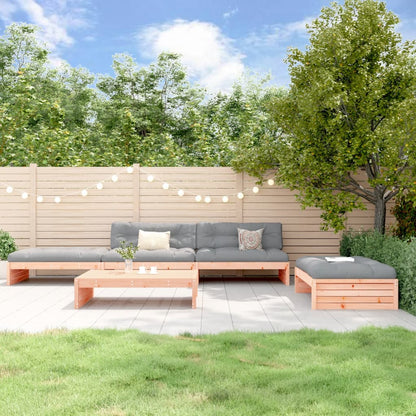 5-Tlg. Garten-Lounge-Set Mit Kissen Massivholz