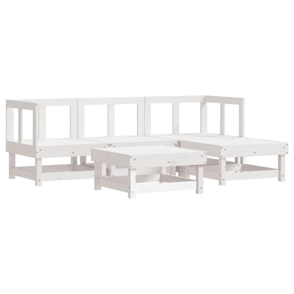 5-Tlg. Garten-Lounge-Set Massivholz Kiefer