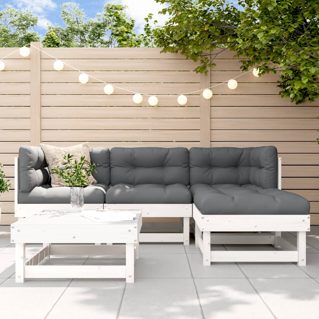 5-Tlg. Garten-Lounge-Set Massivholz Kiefer