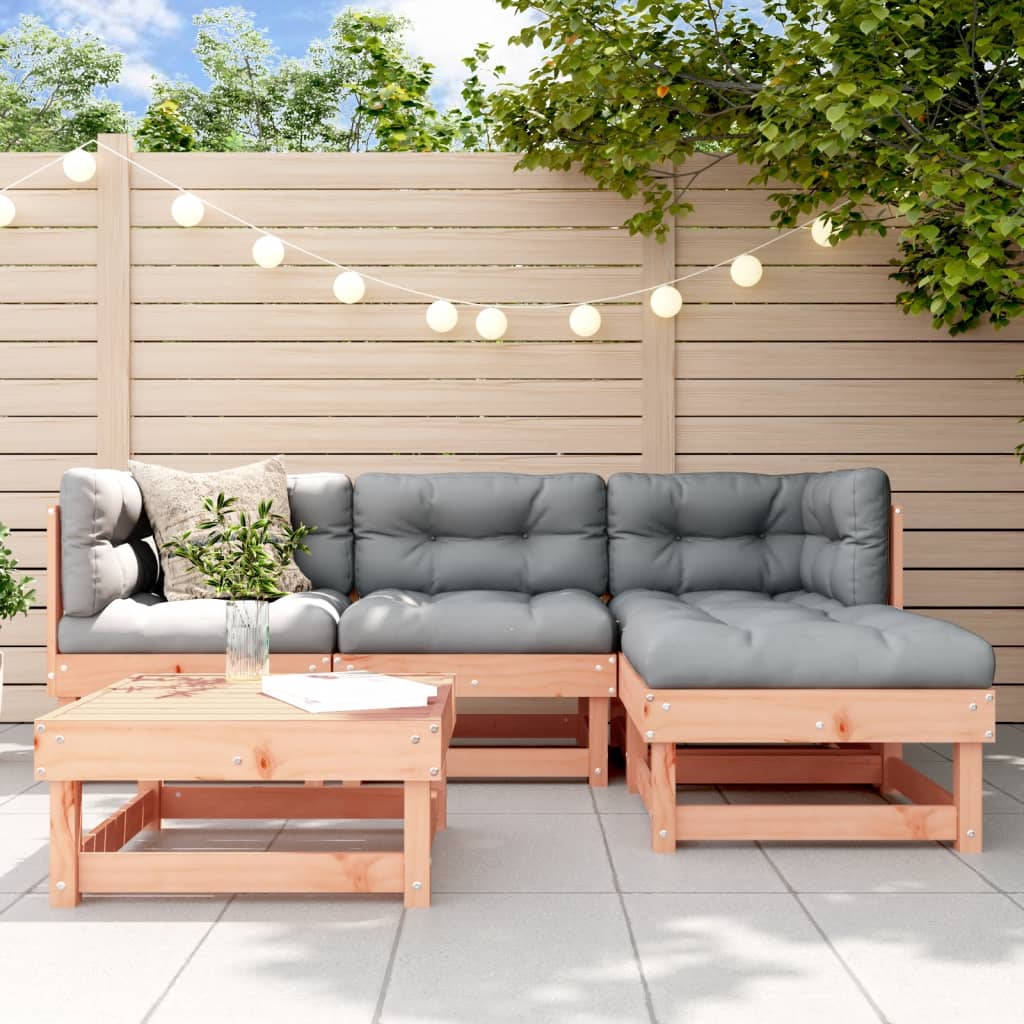 5-Tlg. Garten-Lounge-Set Massivholz Kiefer