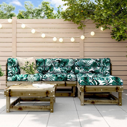 5-Tlg. Garten-Lounge-Set Massivholz Kiefer
