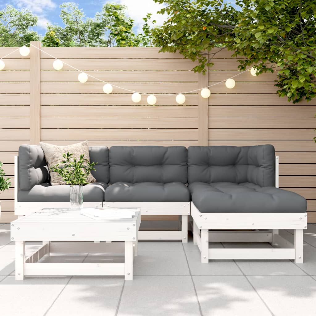 5-Tlg. Garten-Lounge-Set Massivholz Kiefer