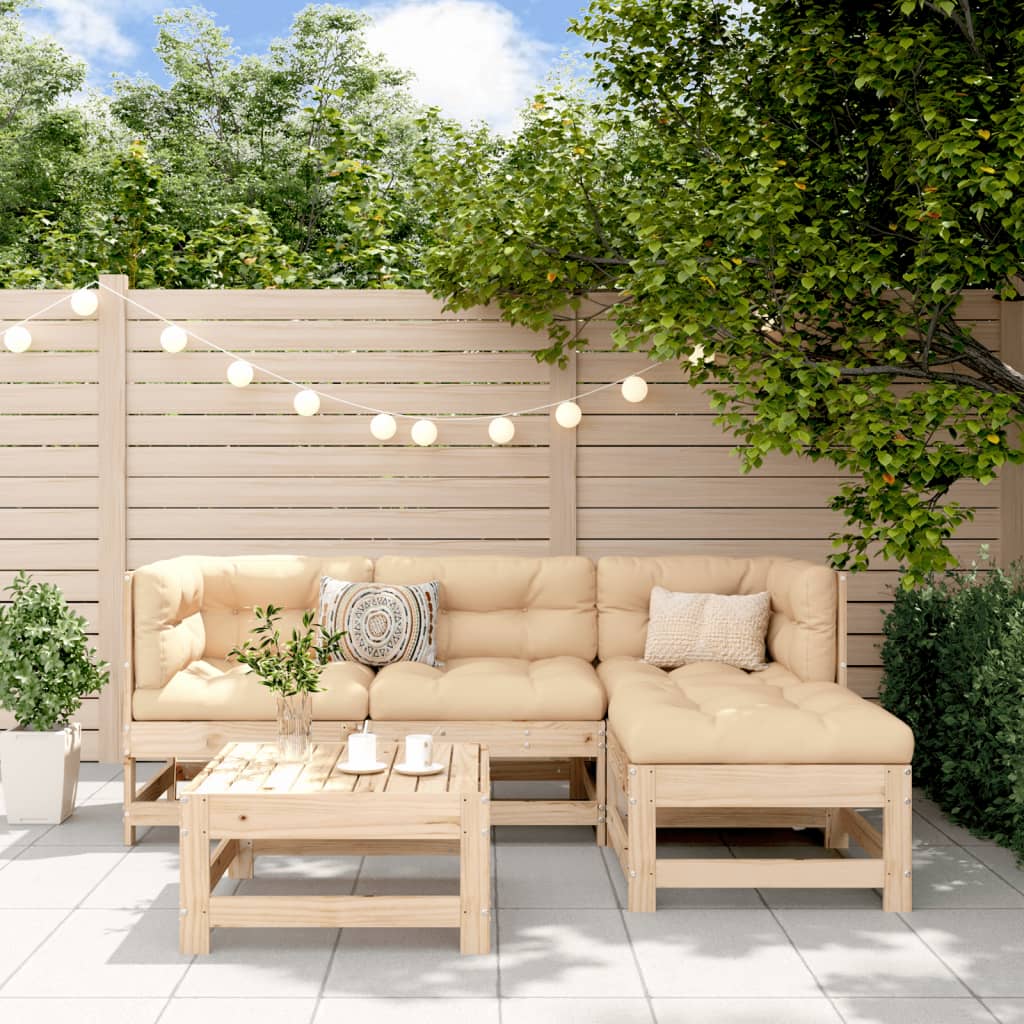 5-Tlg. Garten-Lounge-Set Kiefernholz Imprägniert