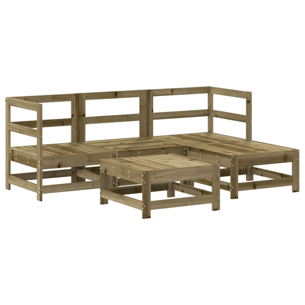 5-Tlg. Garten-Lounge-Set Kiefernholz Imprägniert