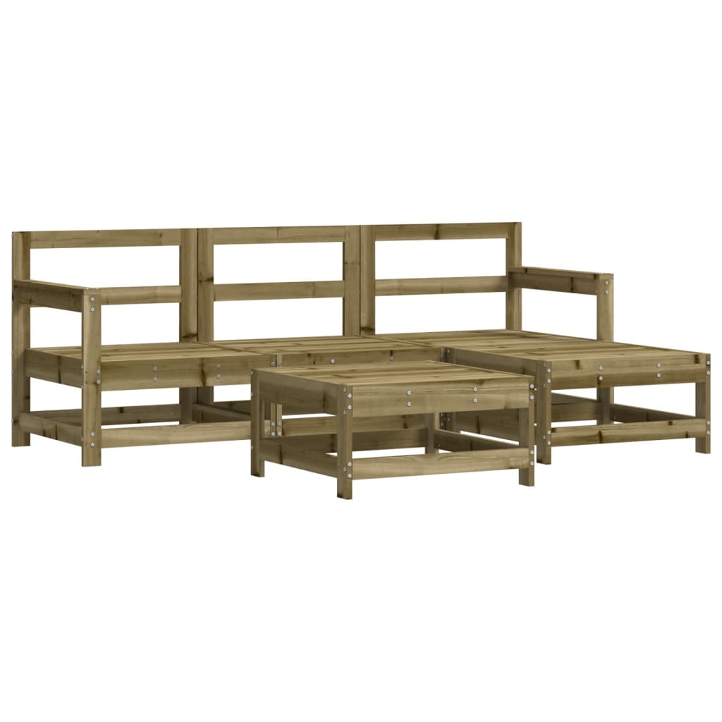 5-Tlg. Garten-Lounge-Set Kiefernholz Imprägniert
