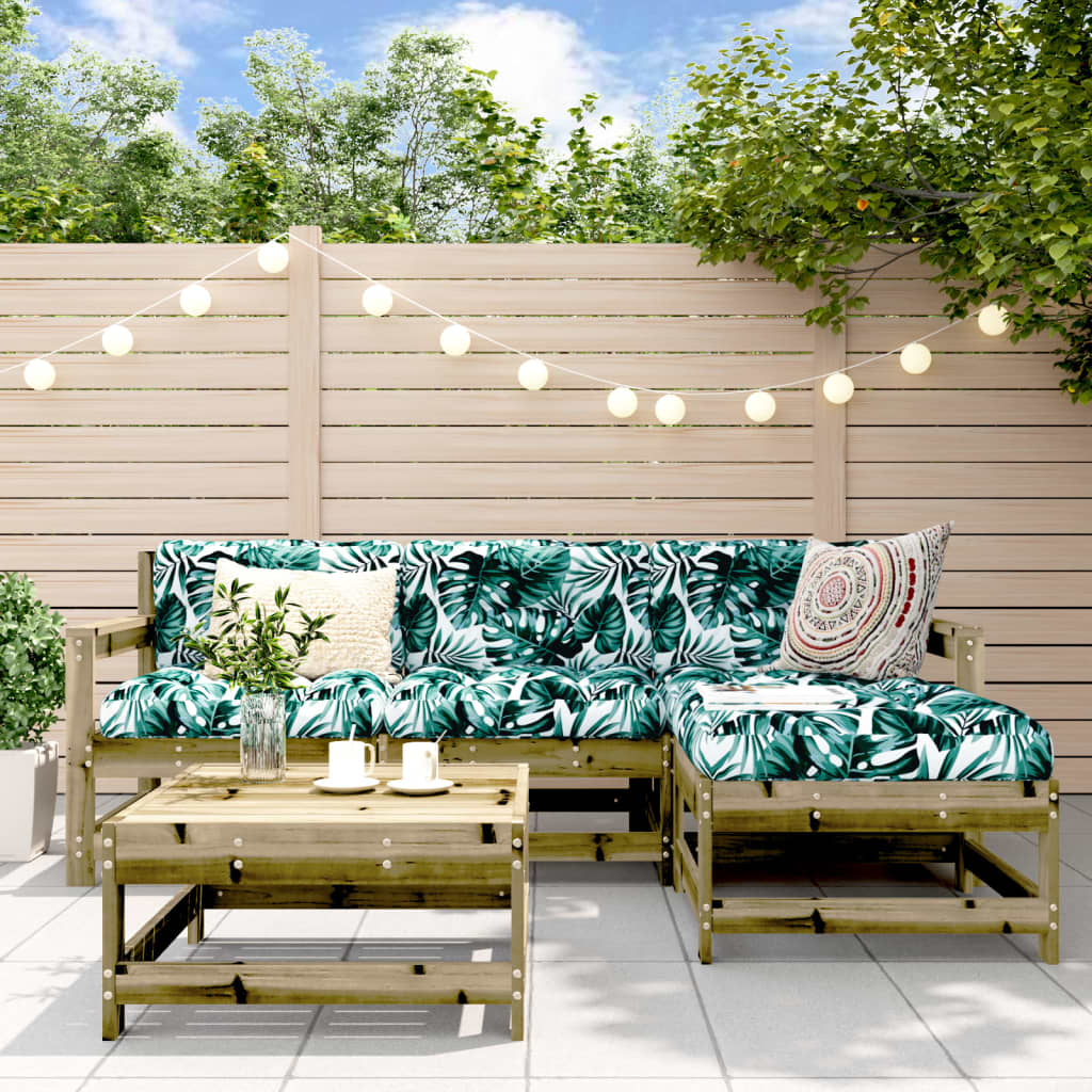 5-Tlg. Garten-Lounge-Set Kiefernholz Imprägniert