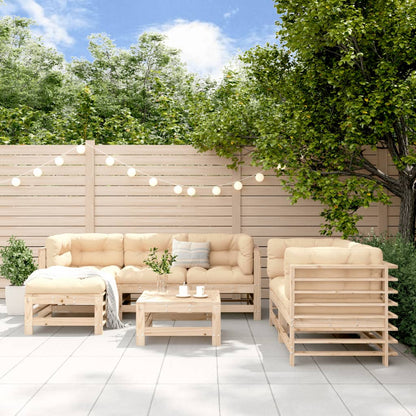 7-Tlg. Garten-Lounge-Set Massivholz Douglasie
