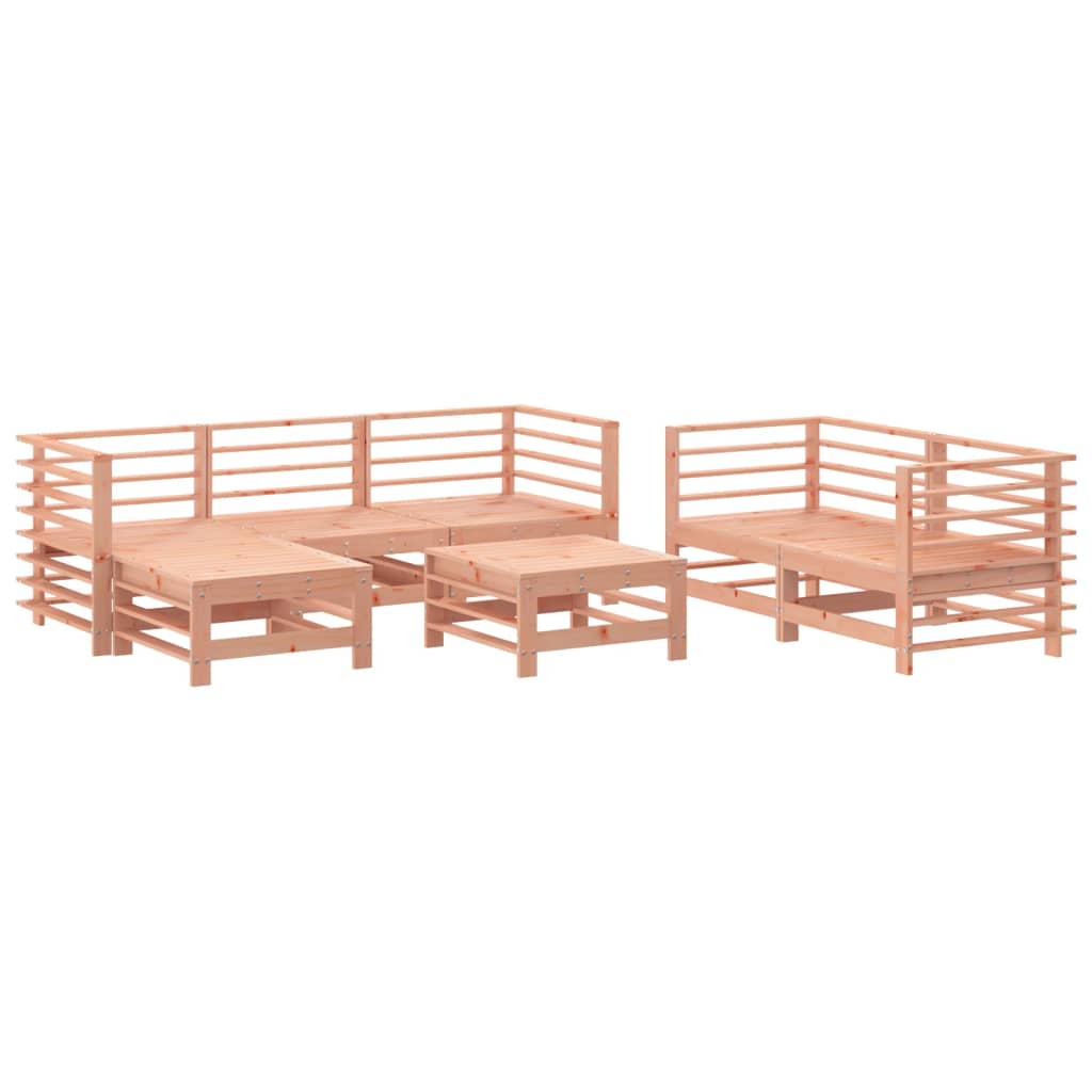 7-Tlg. Garten-Lounge-Set Massivholz Douglasie
