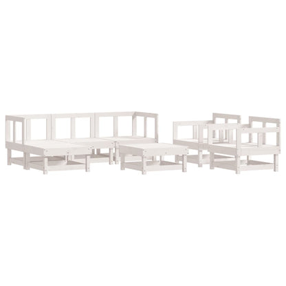 7-Tlg. Garten-Lounge-Set Massivholz Kiefer