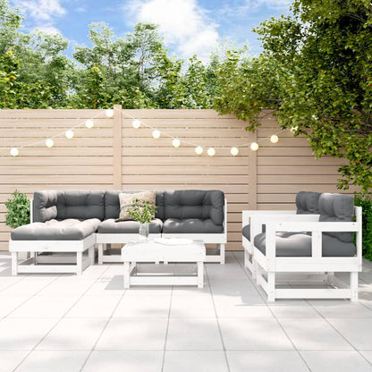 7-Tlg. Garten-Lounge-Set Massivholz Kiefer