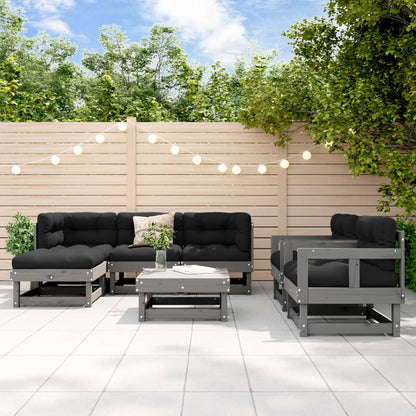 7-Tlg. Garten-Lounge-Set Massivholz Kiefer
