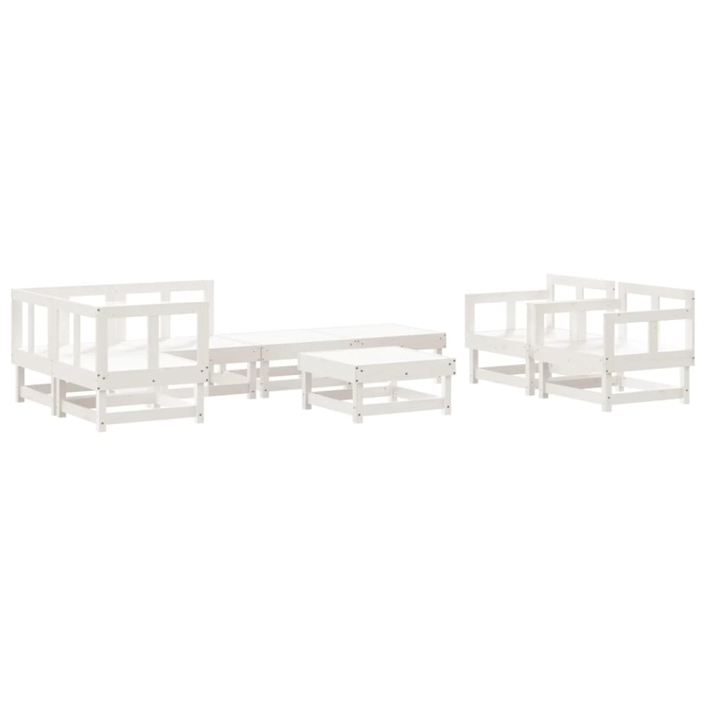 8-Tlg. Garten-Lounge-Set Massivholz Kiefer