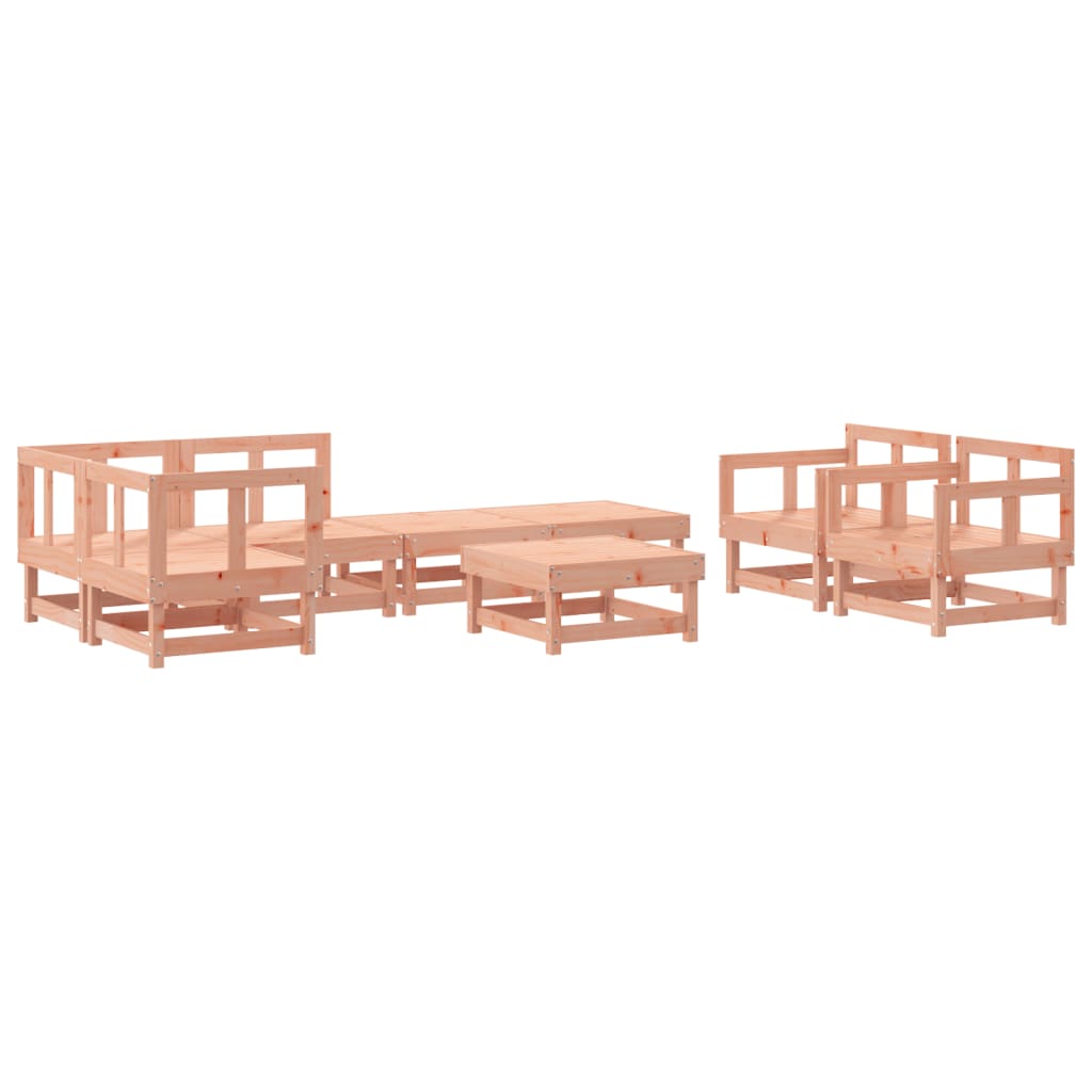 8-Tlg. Garten-Lounge-Set Massivholz Douglasie
