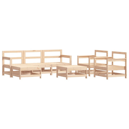 7-Tlg. Garten-Lounge-Set Massivholz Kiefer