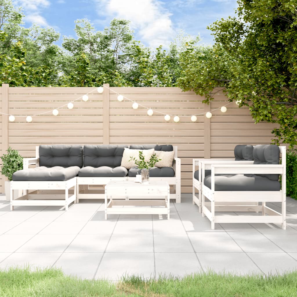7-Tlg. Garten-Lounge-Set Massivholz Douglasie