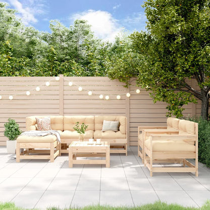 7-Tlg. Garten-Lounge-Set Massivholz Kiefer