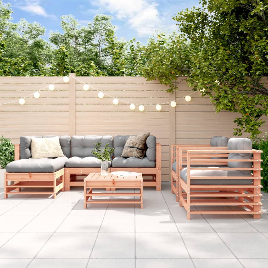 7-Tlg. Garten-Lounge-Set Massivholz Kiefer
