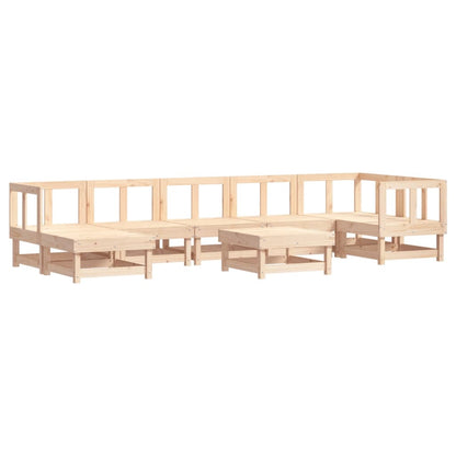 8-Tlg. Garten-Lounge-Set Massivholz Kiefer