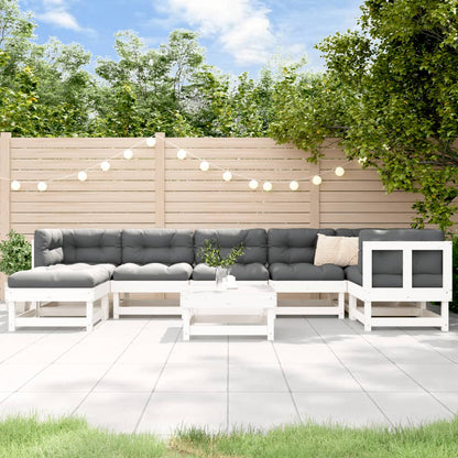 8-Tlg. Garten-Lounge-Set Massivholz Kiefer