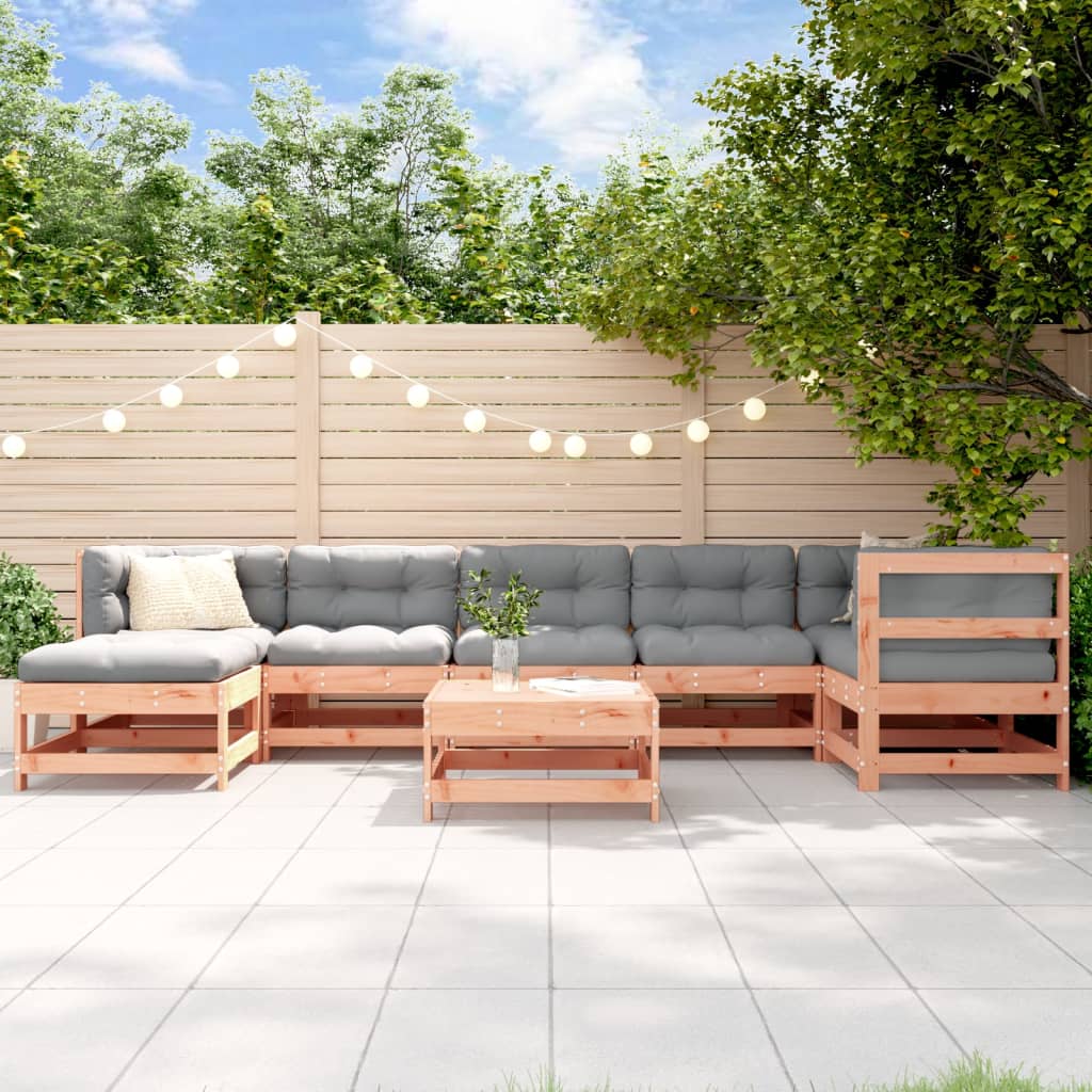8-Tlg. Garten-Lounge-Set Massivholz Douglasie