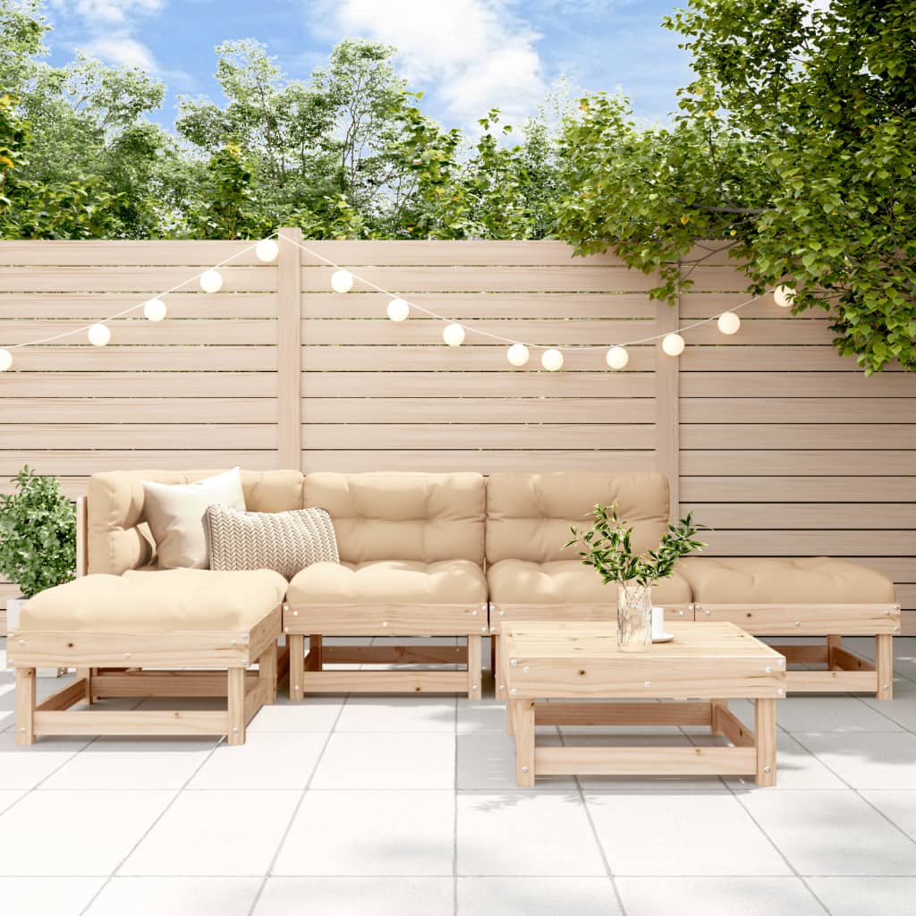 6-Tlg. Garten-Lounge-Set Imprägniertes Kiefernholz