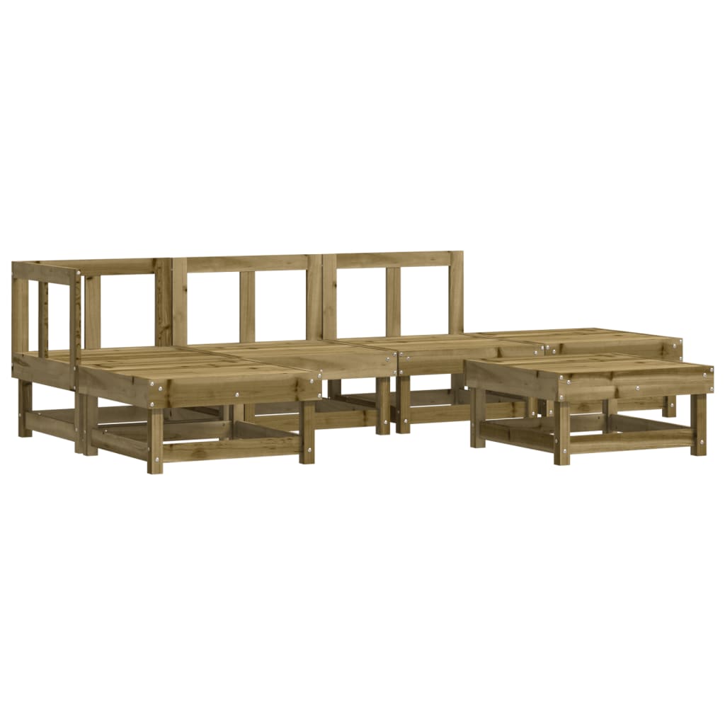 6-Tlg. Garten-Lounge-Set Imprägniertes Kiefernholz
