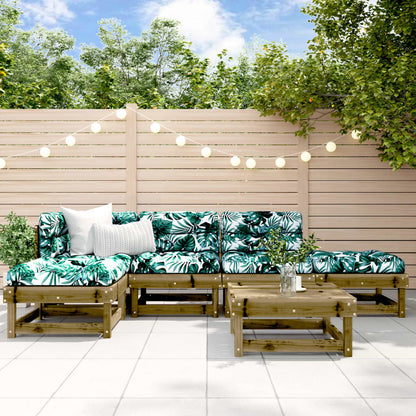 6-Tlg. Garten-Lounge-Set Imprägniertes Kiefernholz