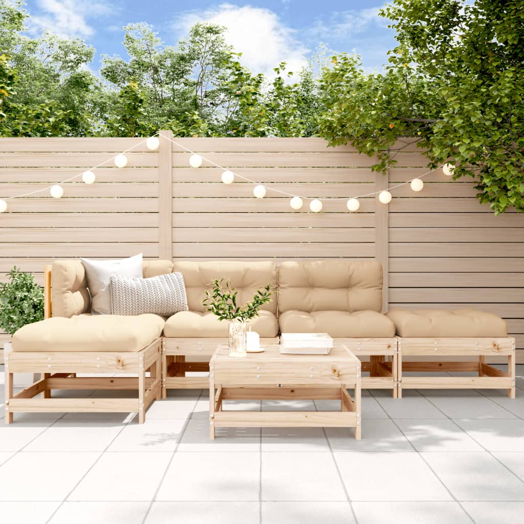 6-Tlg. Garten-Lounge-Set Imprägniertes Kiefernholz