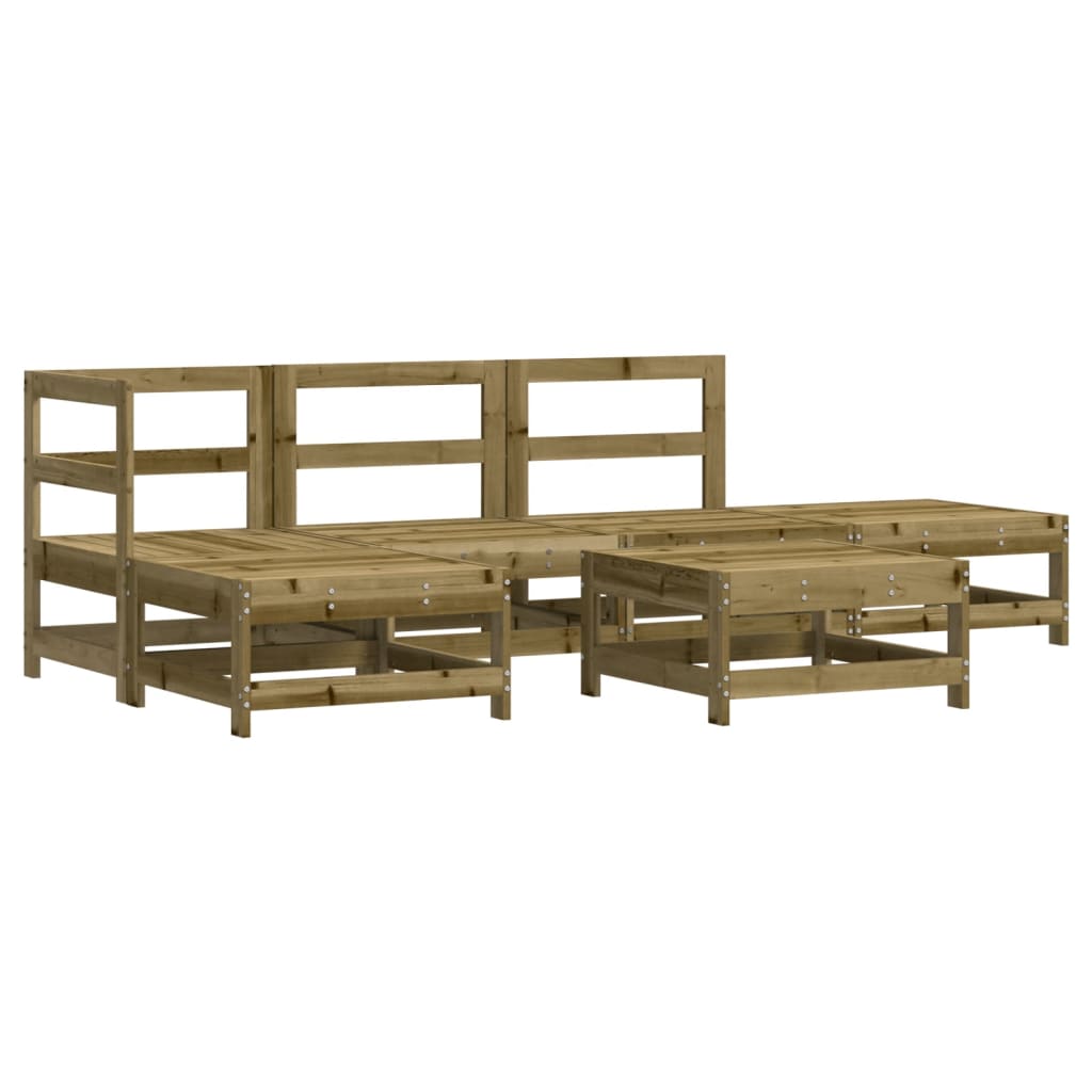 6-Tlg. Garten-Lounge-Set Imprägniertes Kiefernholz