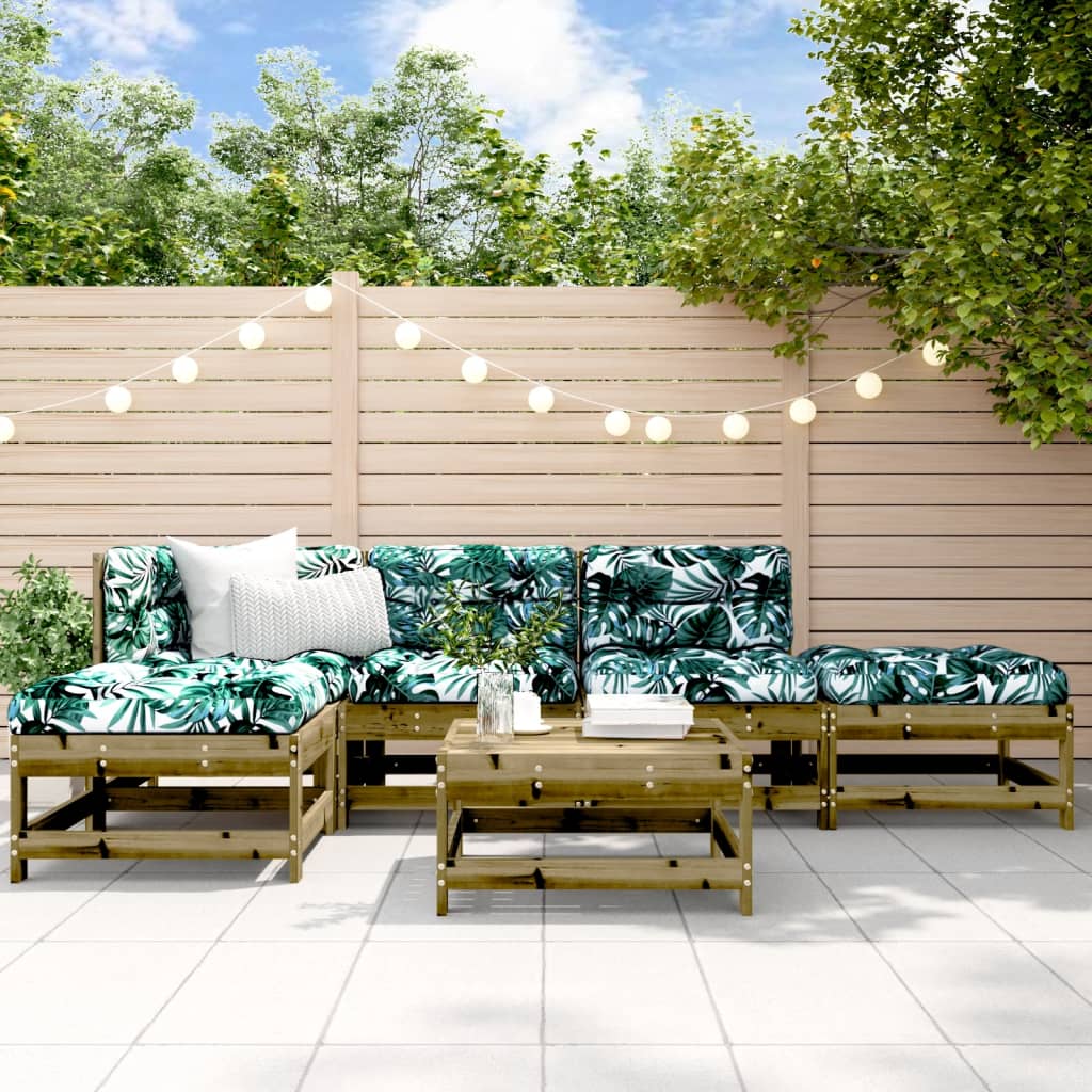 6-Tlg. Garten-Lounge-Set Imprägniertes Kiefernholz