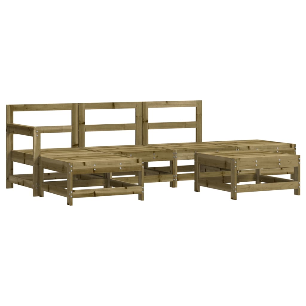 6-Tlg. Garten-Lounge-Set Imprägniertes Kiefernholz
