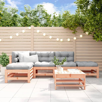 6-Tlg. Garten-Lounge-Set Massivholz Douglasie