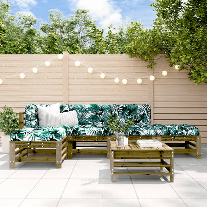 6-Tlg. Garten-Lounge-Set Massivholz Douglasie