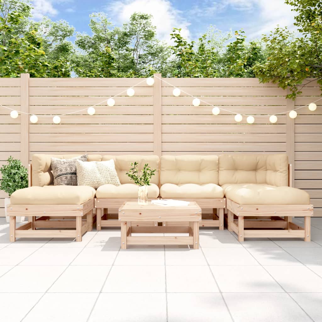 7-Tlg. Garten-Lounge-Set Kiefernholz Imprägniert