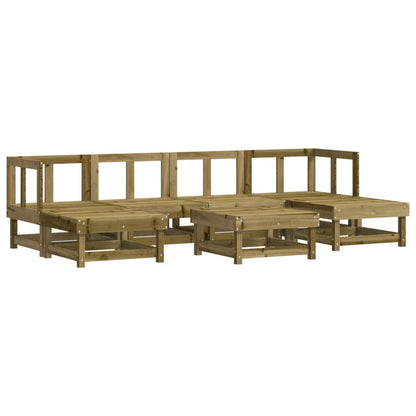 7-Tlg. Garten-Lounge-Set Kiefernholz Imprägniert